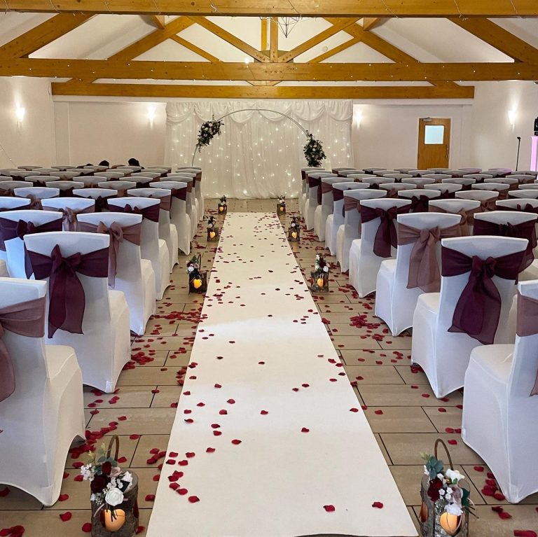 Wedding ceremony at Draycote Hotel, Warwickshire