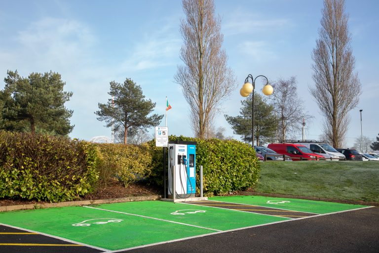 Electric charging point at Draycote Hotel, Warwickshire